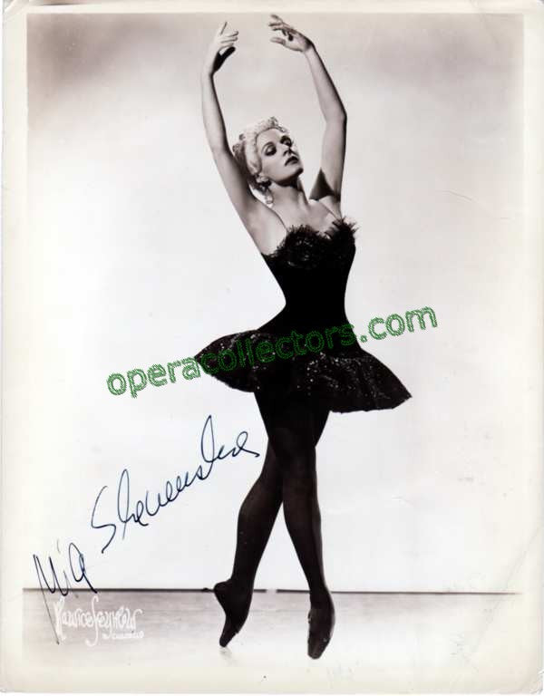 Slavenska, Mia - Signed photo dancing