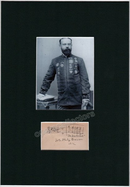 unknown sousa john philip autograph music quote signed and photo 1