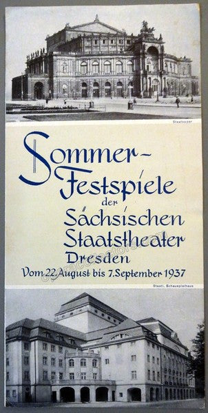 unknown summer festival saxon state opera dresden 1937 karl bohm 1