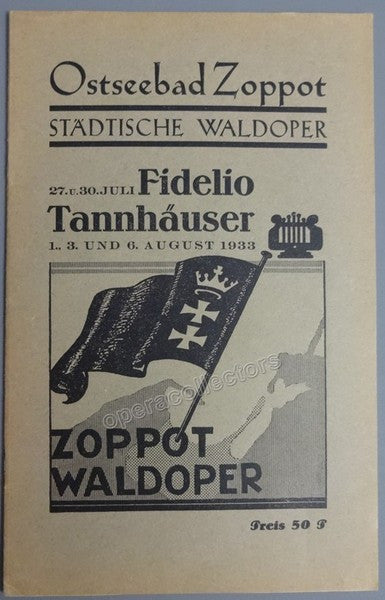 Tannhauser - Zopott Festival Program 1933