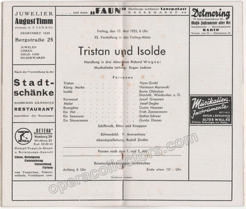 Tristan und Isolde - Staatsoper Hamburg - Eugen Jochum