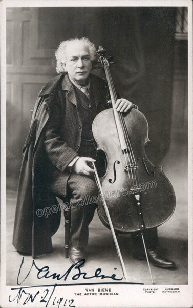 unknown van biene auguste signed photo with cello 1