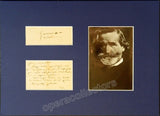 Verdi, Giuseppe - Handwritten Note and Envelope + Portrait Print