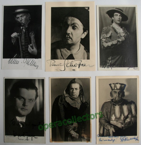 Vienna Singers - Signed photo postcards -  6 Baritones and Bass-Baritones