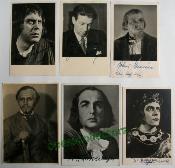 unknown vienna singers signed photo postcards 6 baritones i 1