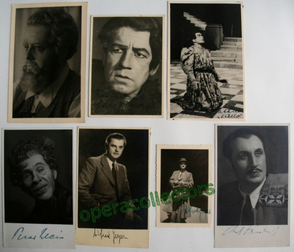 unknown vienna singers signed photo postcards 6 male singers iv 1