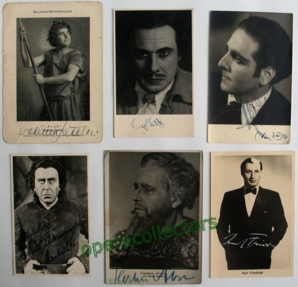 unknown vienna singers signed photo postcards 6 male singers vi 1