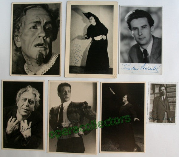 Vienna Singers - Signed photo postcards - 6 Male singers (VII)
