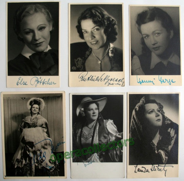 Vienna Singers - Signed photo postcards - 6 Sopranos (I)