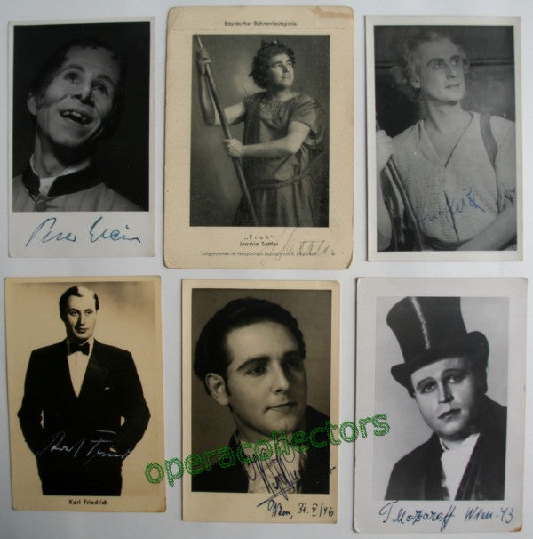 unknown vienna singers signed photo postcards 6 tenors iii 1