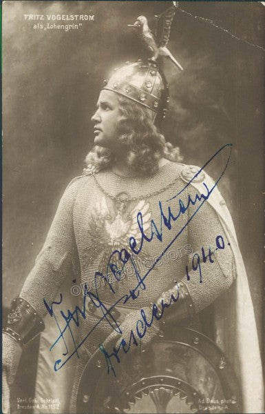 unknown vogelstrom fritz signed photo as lohengrin 1