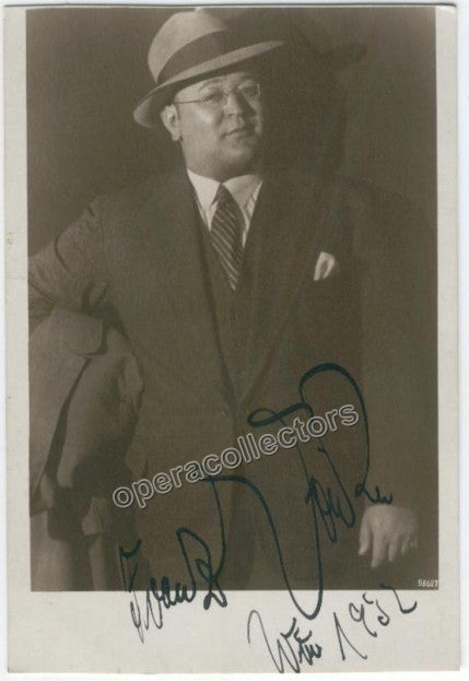 Volker, Franz - Signed photo postcard, Vienna 1932