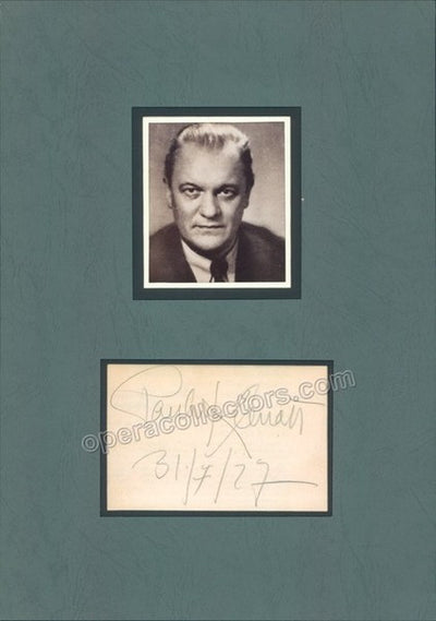 Von Klenau, Paul - Signature Matted with Photo