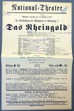 Wagner Operas at the National Theater Munich 1924-25 - Lot of 5 Playbills
