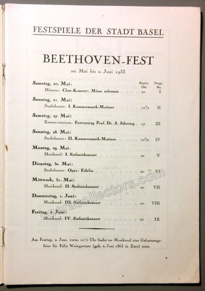 unknown weingartner felix beethoven fest concerts 1933 adolf busch rudolf serkin 1
