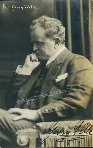 Wille, Georg - Signed photo postcard