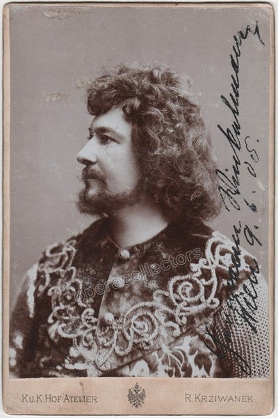 Winkelmann, Hermann - Signed Cabinet Photo as Tannhauser, 1905