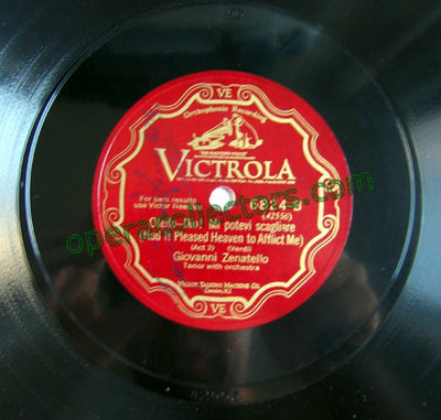 Zenatello, Giovanni - Signed Record of "Otello"