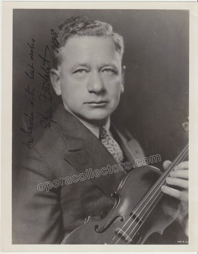 Zimbalist, Efrem - Signed photo with violin
