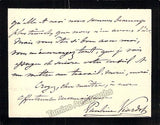 Viardot, Pauline - Autograph Note Signed 1887