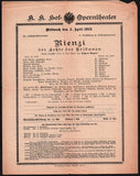 Vienna Hof-Opern Theater - Lot of 31 Opera Program-Playbills 1874-1937