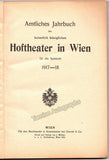 Vienna Royal and Imperial Hoftheater 1916-1917
