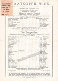 Vienna State Opera - Program Lot 1942-1944